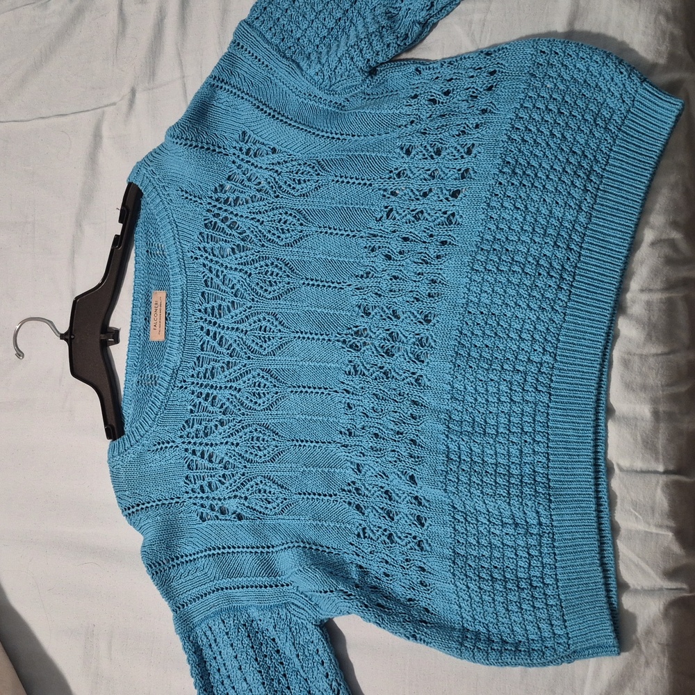 ☀️🌴⭐️FALCONERI Linen &  cotton blue knit size L